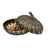 Image 1 : Antique Pumpkin Shaped Silver Box Probably Low Grade Silver (NOT TESTED)