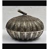 Image 2 : Antique Pumpkin Shaped Silver Box Probably Low Grade Silver (NOT TESTED)