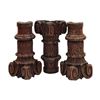 Image 1 : 3 Early Hand Carved Wooden Architectural Column Pieces