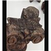 Image 7 : 3 Early Hand Carved Wooden Architectural Column Pieces