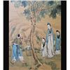 Image 10 : Chinese Ink & WatercolorLandscape Painting With Figures Signed