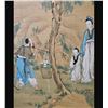 Image 9 : Chinese Ink & WatercolorLandscape Painting With Figures Signed