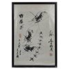 Image 1 : A Chinese Ink On Paper Painting "SHRIMPS" With Seal Marks & Calligraphy