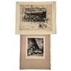 Image 1 : Auguste Brouet (1872-1941) Lot Of 2 Dry Point Etchings Pencil Signed & Numbered