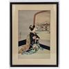 Image 1 : Antique Japanese Woodblock Print Signed "The Life Of Kingaji Temple"