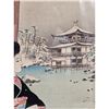 Image 4 : Antique Japanese Woodblock Print Signed "The Life Of Kingaji Temple"