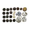 Image 1 : Grouping Of Ancient Roman Bronze Baldric Rosette & Buttons Silver And Mother Of Pearl