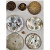 Image 2 : Grouping Of Ancient Roman Bronze Baldric Rosette & Buttons Silver And Mother Of Pearl