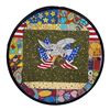 Image 1 : A Painted Americana Folky Round Pantry Box