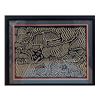 Image 1 : A Framed Old South American Mola Textile Panel Hand Stitched