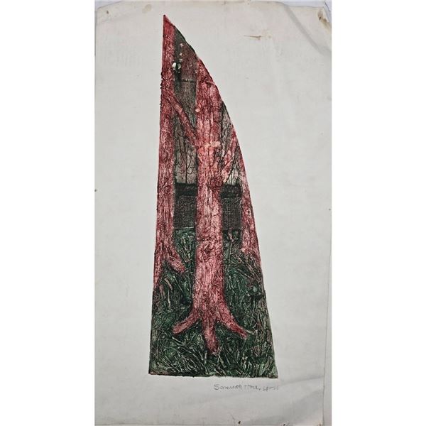 Somnath Hore 1921-2006 Pencil Signed And Dated 1966
