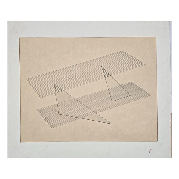 Nasreen Mohamedi (Indian, 1937-1990) Ink & Pencil on Paper Abstract Composition,