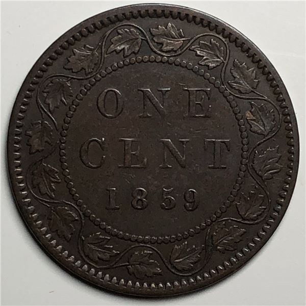 Canadian Large Cent 1859 EF