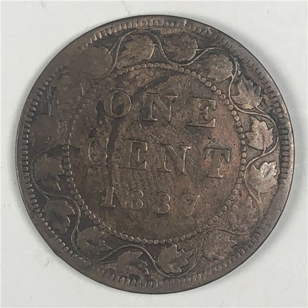 Canadian Large Cent 1887 VG+