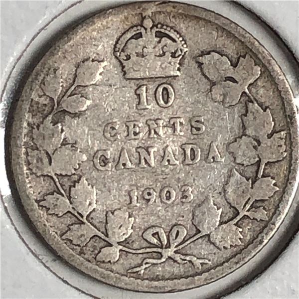 Canadian .10 Cent Dime 1903