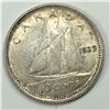 Image 1 : Canadian .10 Cent Dime 1939 AU