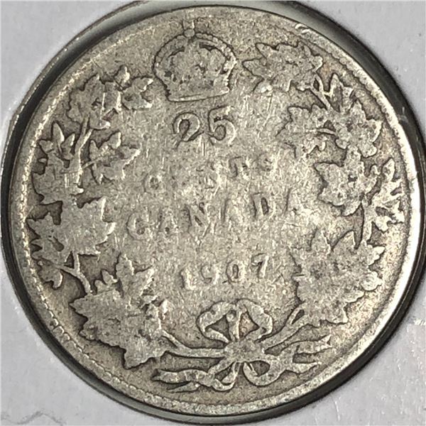 1907 King Edward VII 25 Cents