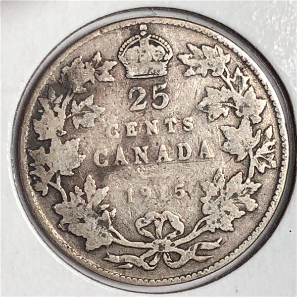 1915 King George V 25 Cents