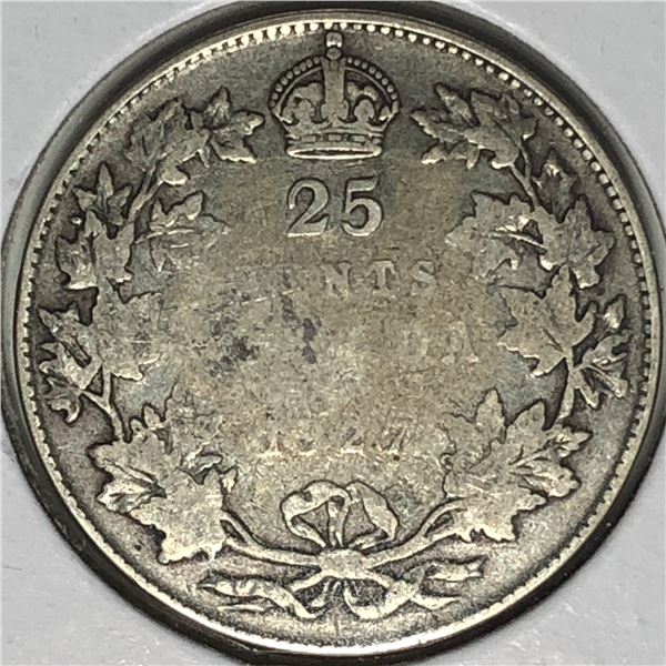 1927 King George V 25 Cents
