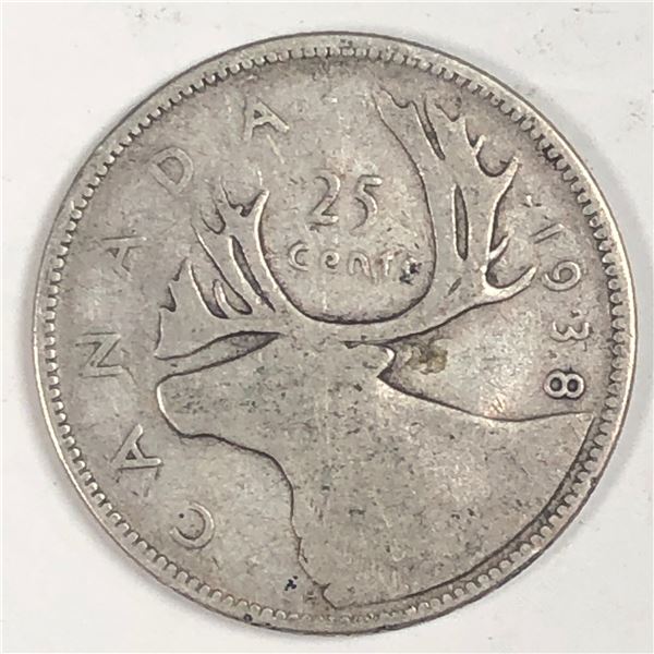 1938 King George VI 25 Cents