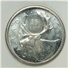 Image 2 : 1955 Queen Elizabeth 25 Cents  Choice UNC Blast White