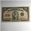 Image 1 : 1923 25 Cent Shinplaster DC-24c Letter D Campbell/Clark