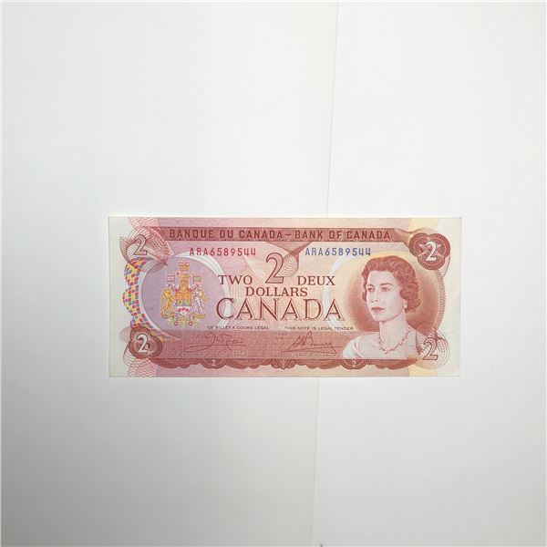 1- 1974 Canadian 2 Dollar Note UNC