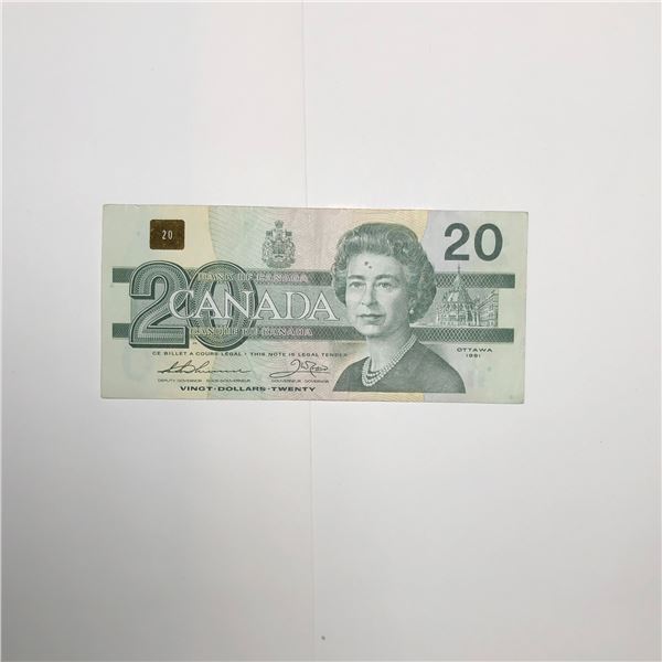 1-1991 20 Dollar Bill