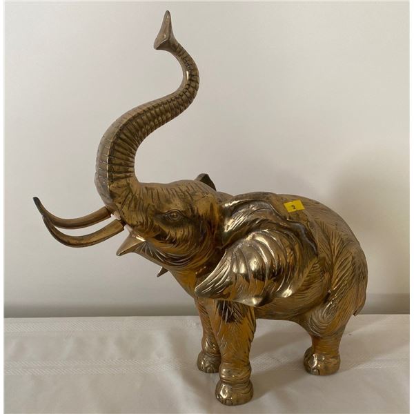 Brass Elephant Statue 19L x 19H