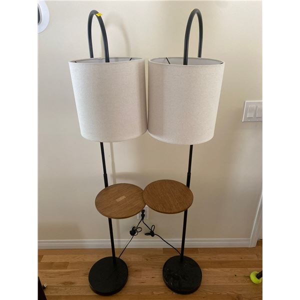 Pair Modern Side Table Lamps 59T