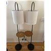 Image 1 : Pair Modern Side Table Lamps 59T