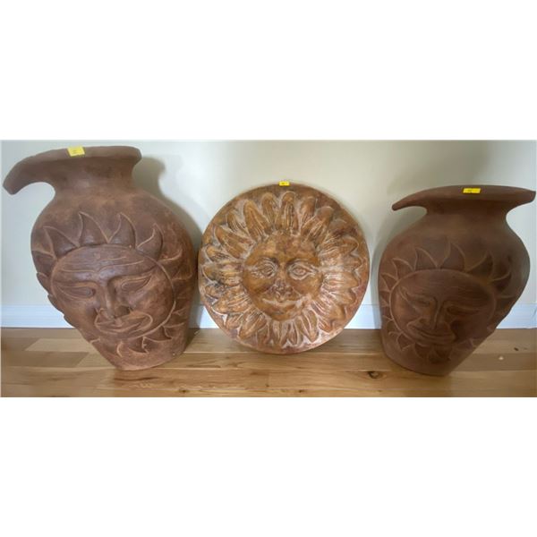 Clay Art Garden Jugs & Sun 18D