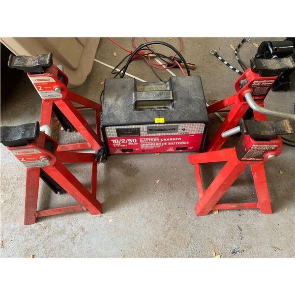 Battery Charger & Jack Stands