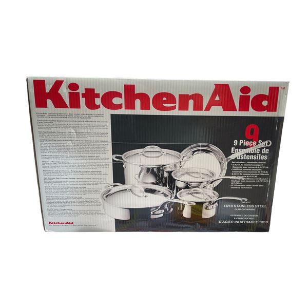 Kitchenaid 9 Piece Stainless Steel Cookware Set
