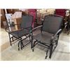 Image 2 : NEW 2 Pc Sling Glider Chair Set (Black)