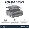 Image 2 : AmazonBasics micromink sherpa comforter set-ultra-soft - full queen, charcoal (new in box)