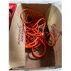 Image 1 : Under Table Lot - Misc Extension Cords, Jumper Cables, Drop Sheets & Misc Items