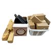 Image 2 : Group lot - Wooden Display Shelving, Combination Wall Instrument, Binders, Skull Style Insulated Cup