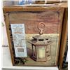 Image 2 : 6 Pc - x5 Schooner Collection Lanterns w/ Candles, Altair Lighting Bath Bar 3 Light Fixture
