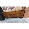 Image 2 : 9 Drawer Wooden Dresser (Mid Century Modern Style) (72x18x31")