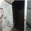 Image 2 : 2 Pc - Black, Silver & Etched Glass Storage Cabinets (33x17x68.5" Each)