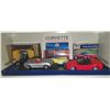 Image 2 : Shelf lot - Diecast Model Cars Including Corvettes, Porsche Boxster, Vintage Bugatti's
