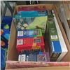 Image 2 : Under Table lot - Boxes of Misc Puzzles & Large Stuffed Panda