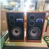 Image 2 : Group lot - 3 Tier Small Office Shelf, Vintage Speakers (Model - LS300), Dart Board, Etc...