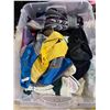 Image 2 : Group - Bins Containing Misc Clothing, Slippers, Pantyhoes