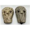 Image 1 : "Day Of The Dead" - Group of 2 Lenape masks