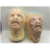 Image 1 : Group of 2 unpainted Demon silicone masks with foam casts