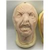 Image 2 : Group of 2 unpainted Demon silicone masks with foam casts