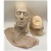 Image 1 : Group of 2 assorted unfinished silicone masks w/ foam casts - these were used by medical students to