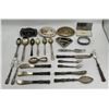 Image 1 : Group of assorted silverware and belt buckles